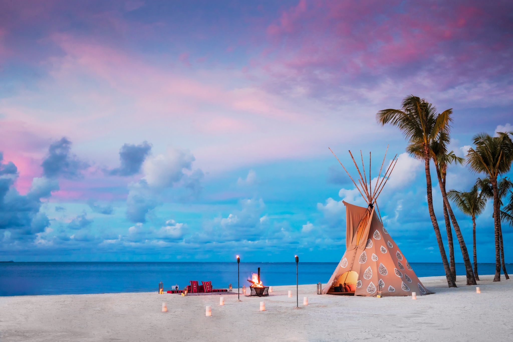 Privates Dinner mit Tipi am Strand im One&Only Le Saint Géran
