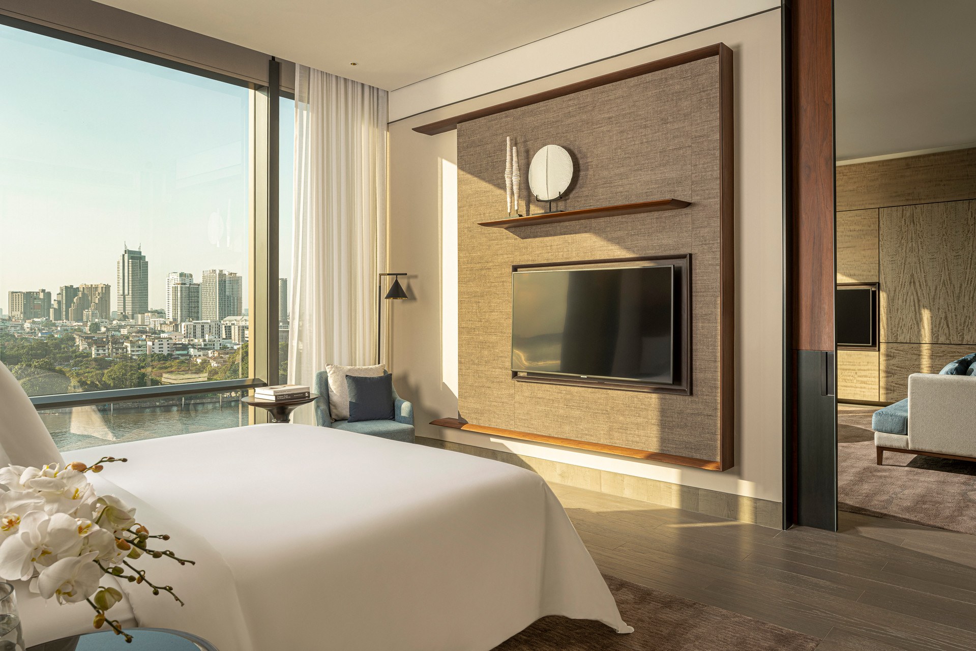 Four Seasons Bangkok – Zimmer mit Blick auf den Fluss